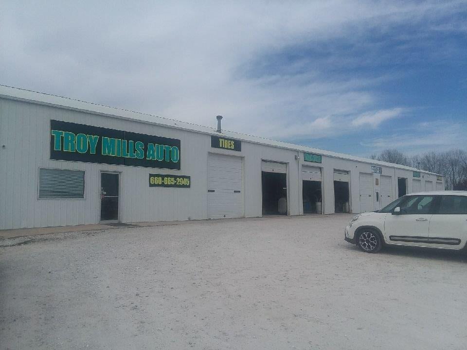Troy Mills Auto shop exterior